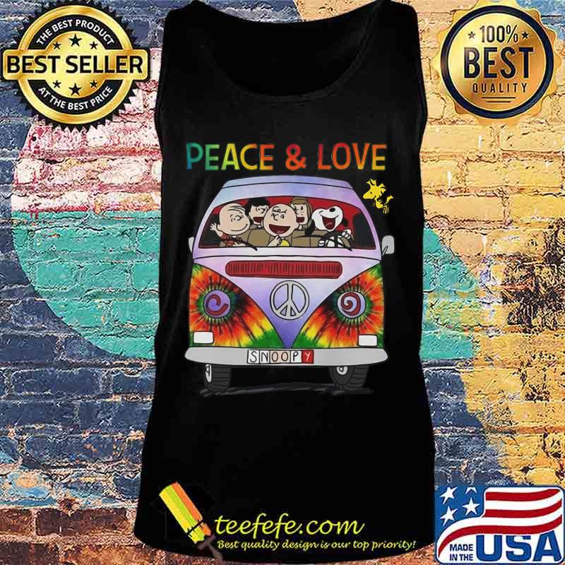 Peace and love the peanuts driving bus peace hippie s Tank top Peace and love the peanuts driving bus peace hippie s Tank top