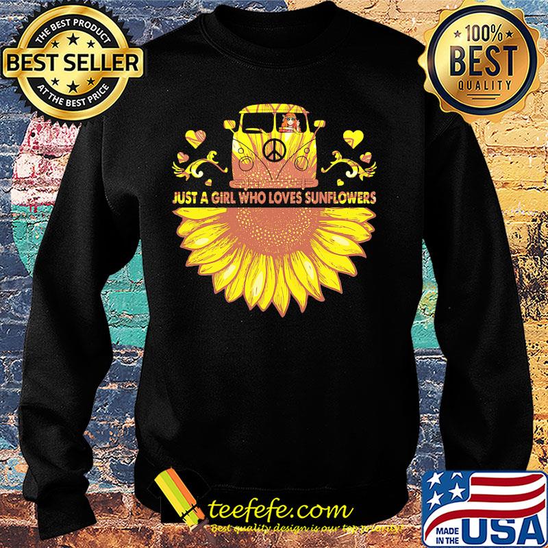Peace bus just a girl who loves sunflowers heart s Sweater Peace bus just a girl who loves sunflowers heart s Sweater