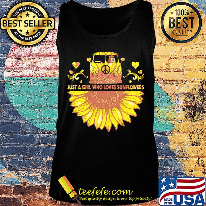 Peace bus just a girl who loves sunflowers heart s Tank top Peace bus just a girl who loves sunflowers heart s Tank top