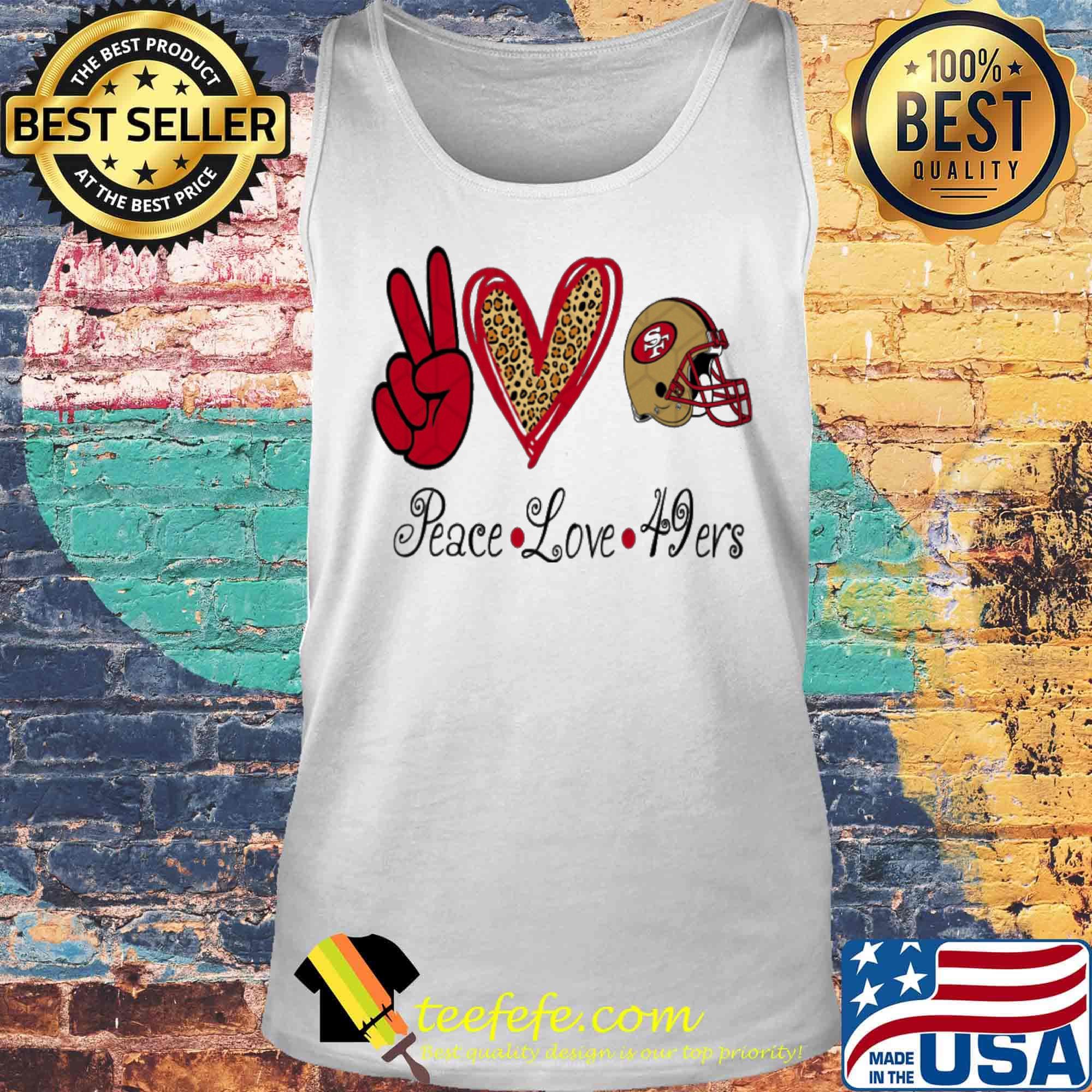 Peace Love 49ers Leopart s Tank top Peace Love 49ers Leopart s Tank top