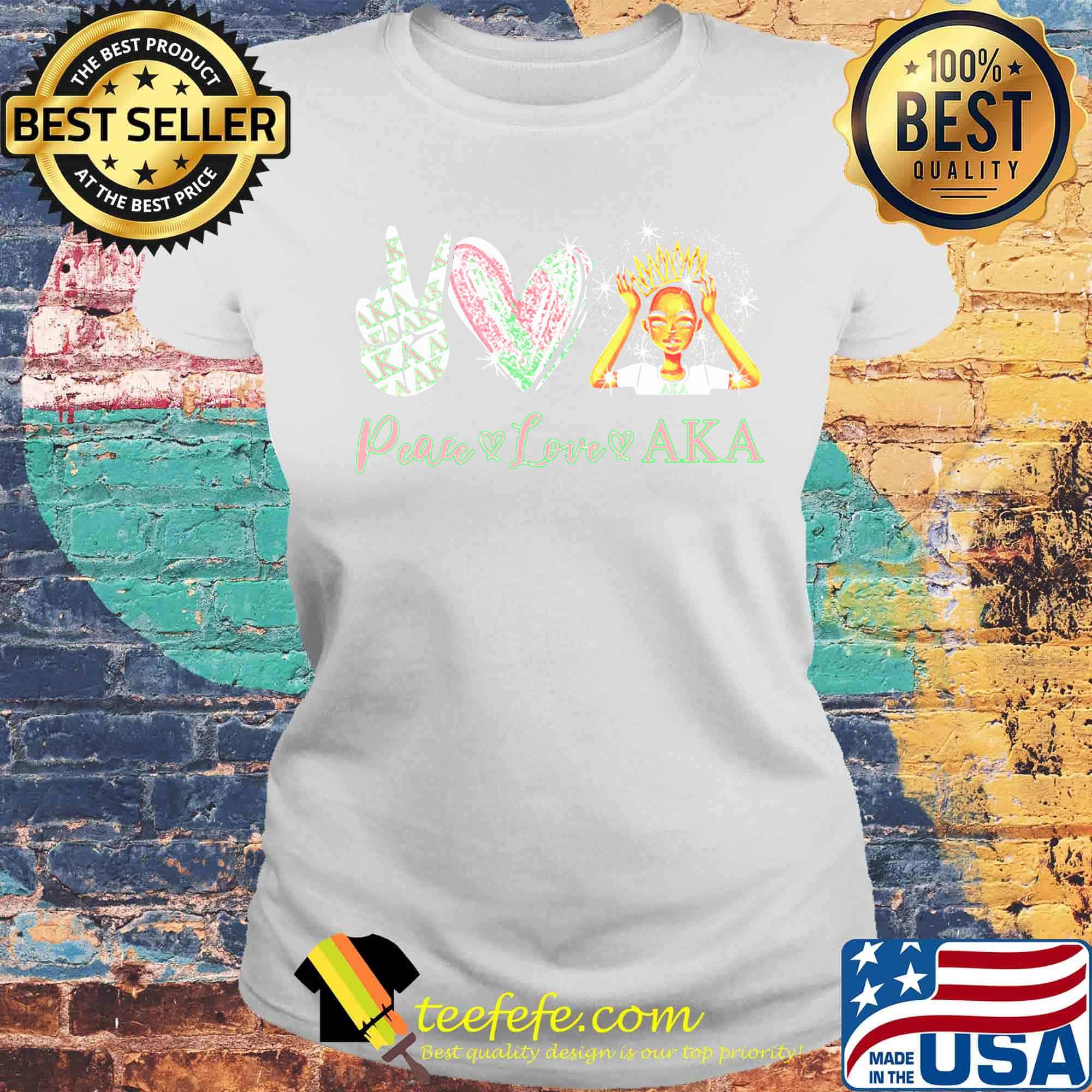 Peace love aka black queen s Laides tee Peace love aka black queen s Laides tee