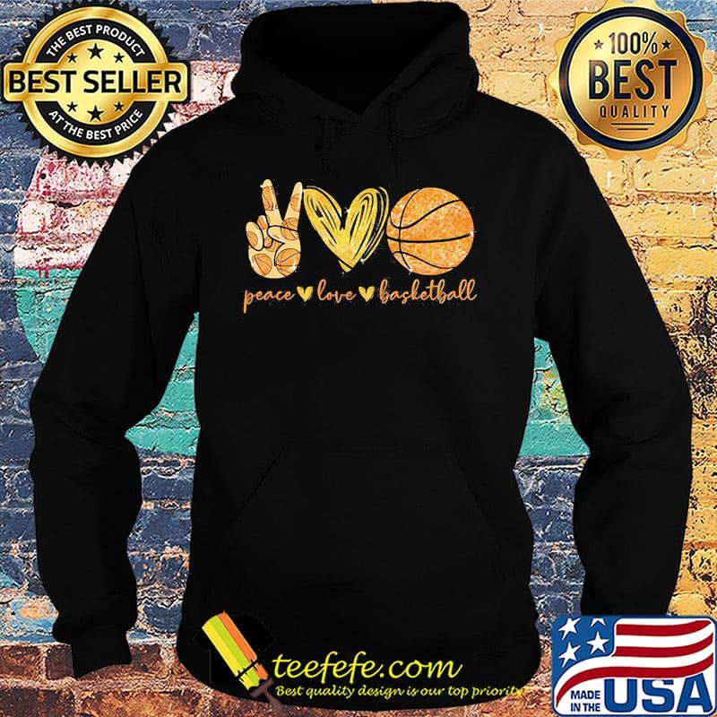 Peace love bafketball hand heart s Hoodie Peace love bafketball hand heart s Hoodie
