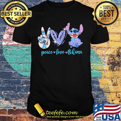 Peace love ohama stitch shirt