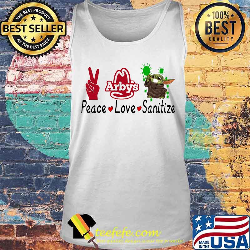 Peace love sanitize baby yoda covid-19 arby's s Tank top Peace love sanitize baby yoda covid-19 arby's s Tank top