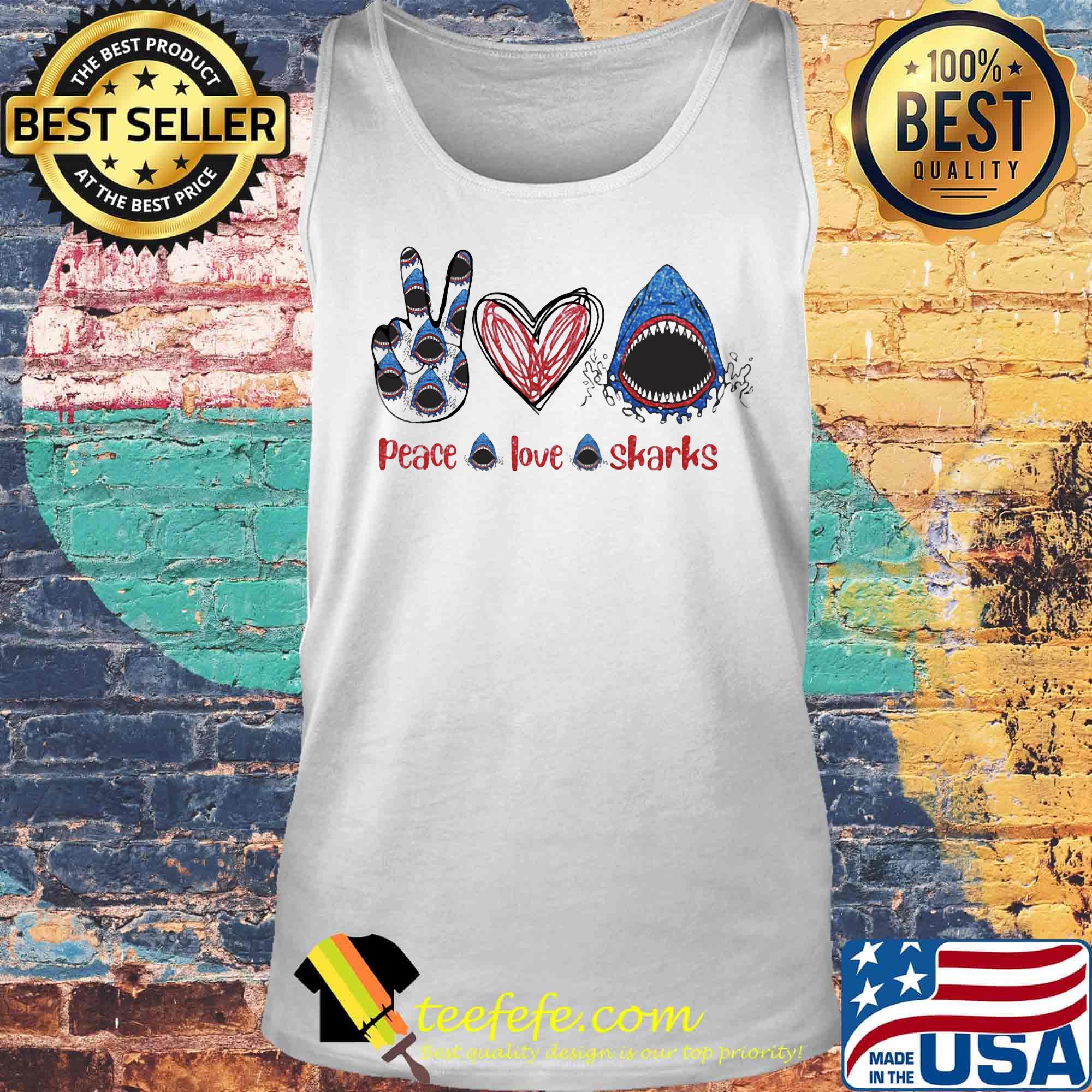 Peace Love Sharks Hippie Heart Sharks Shirt Tank top Peace Love Sharks Hippie Heart Sharks Shirt Tank top