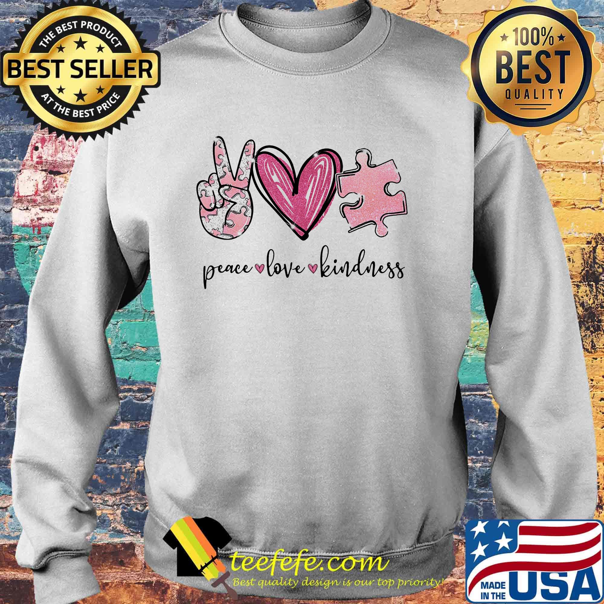 Pecae Love Kindness Pink Heart Hand Insert Shirt Sweater Pecae Love Kindness Pink Heart Hand Insert Shirt Sweater