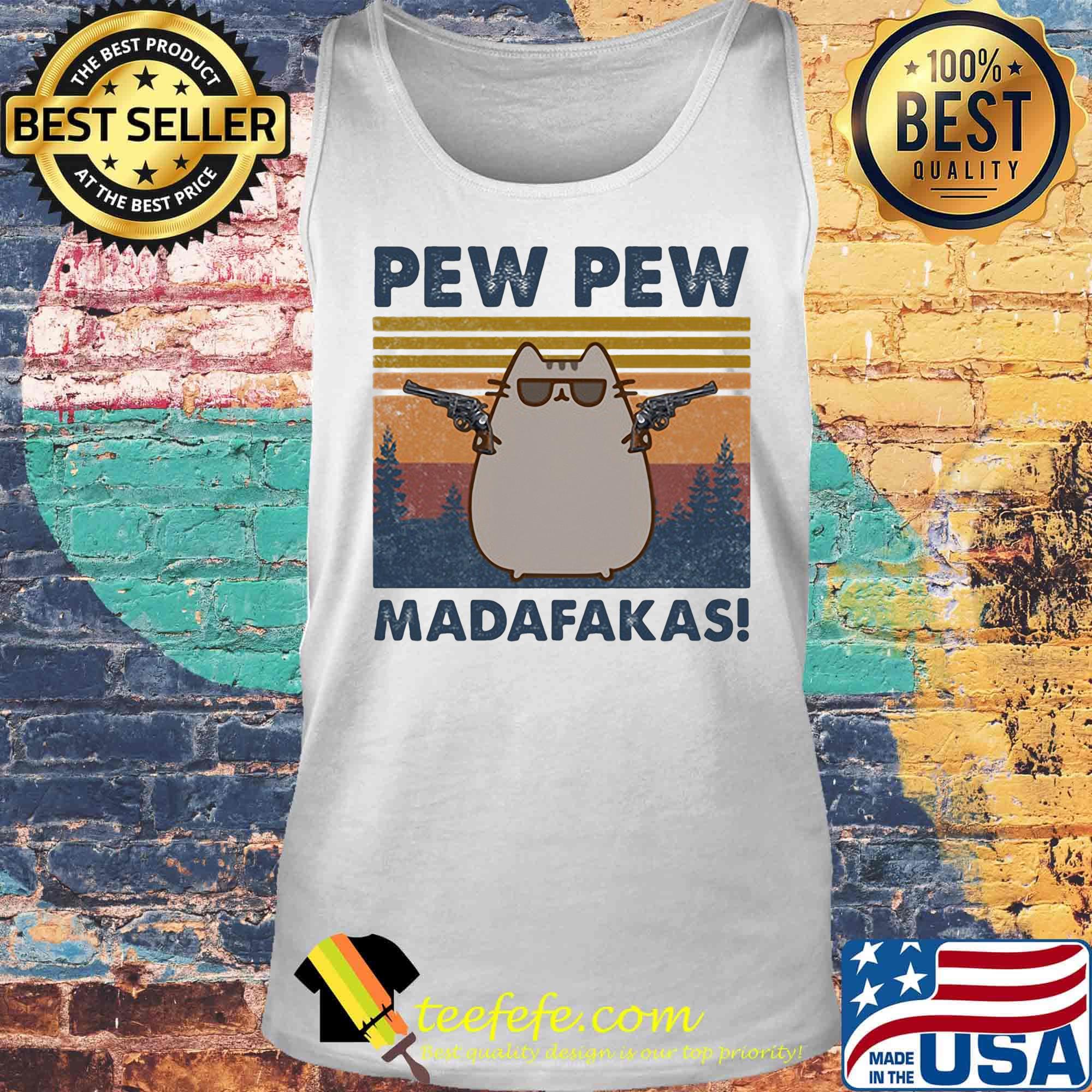 Pew pew madafaksa cat guns vintage retro s Tank top Pew pew madafaksa cat guns vintage retro s Tank top