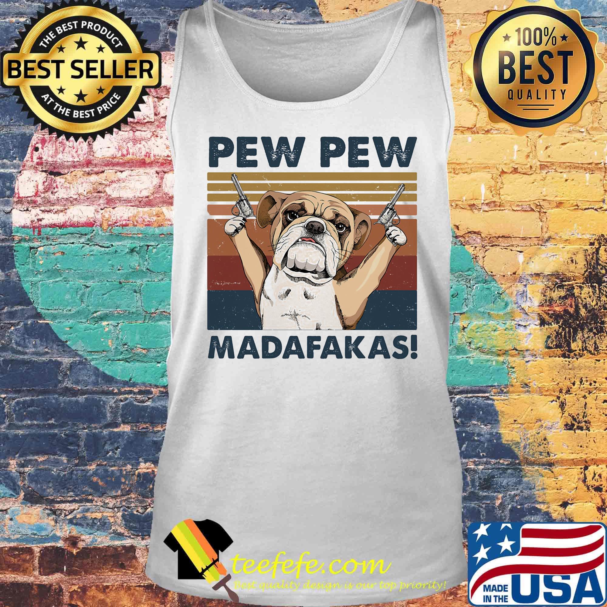 Pew pew madafaksa dog guns vintage retro s Tank top Pew pew madafaksa dog guns vintage retro s Tank top