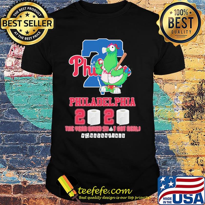 Philadelphia phillies 2020 the year when shit got real quarantine toilet paper shirt