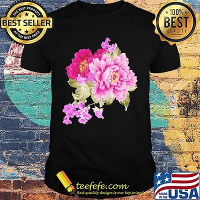 Pink And Purple Flowers Shirt
