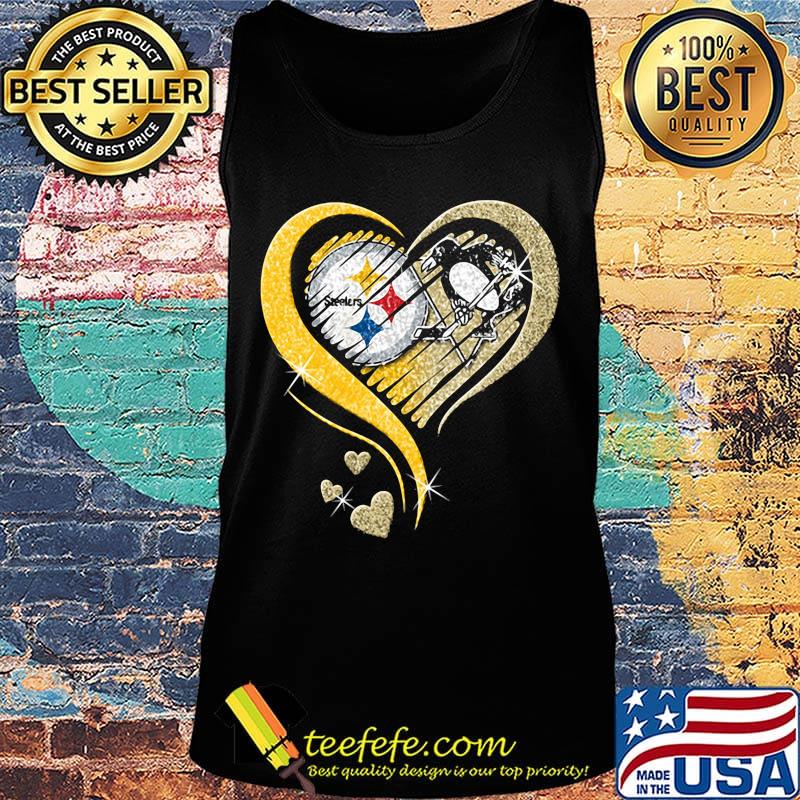 Pittsburgh steelers and pittsburgh penguins hearts diamond s Tank top Pittsburgh steelers and pittsburgh penguins hearts diamond s Tank top
