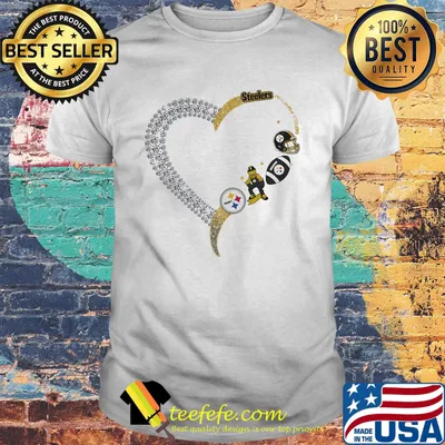 Pittsburgh steelers football logo heart shirt