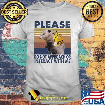 Please do not approach or interact with me mouse bee bag vintage retro shirt