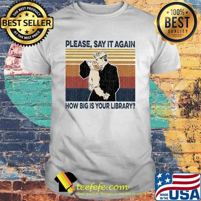 Please say it again how big is your library vintage retro shirt