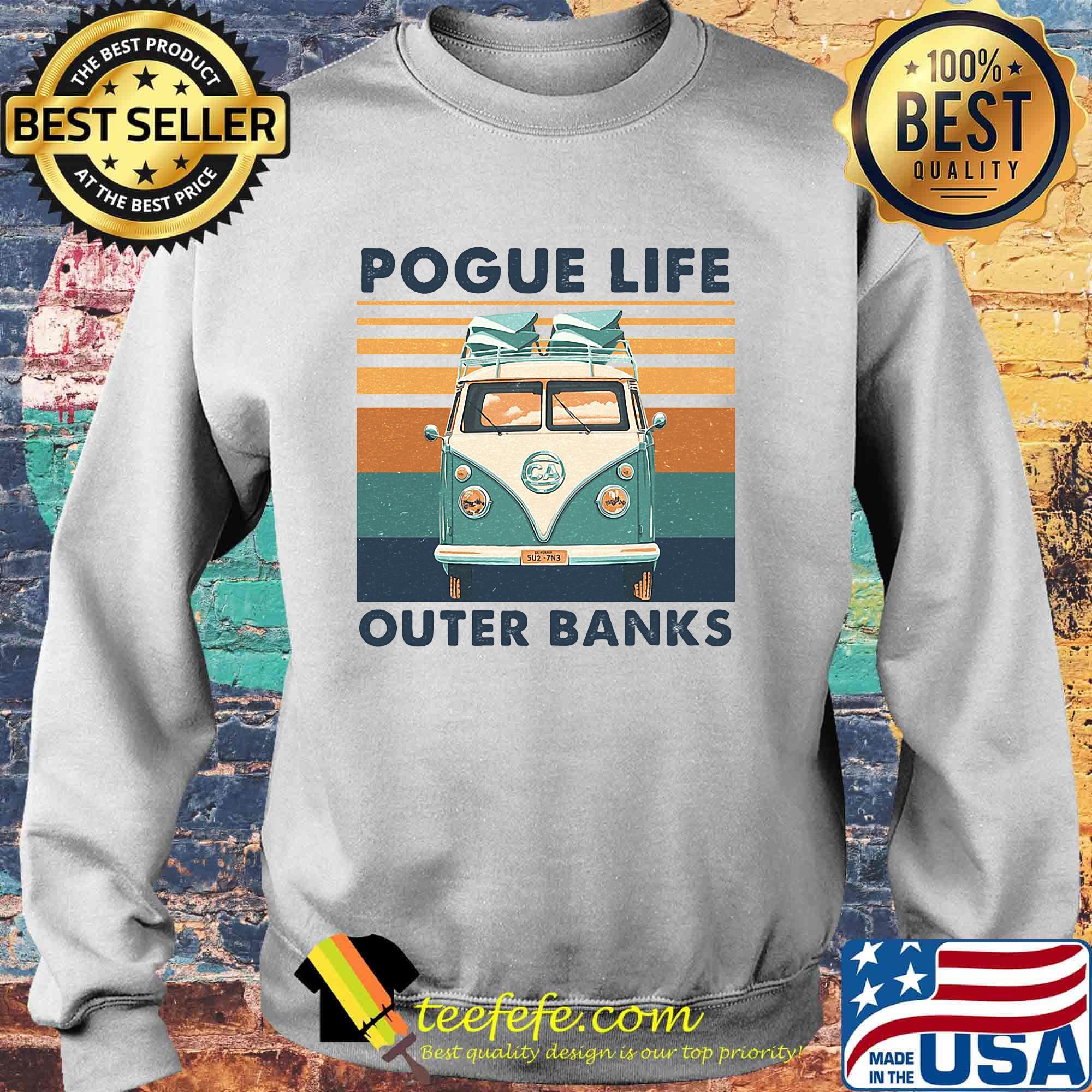 Pogue life outer banks bus vintage retro s Sweater Pogue life outer banks bus vintage retro s Sweater