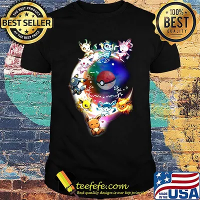 Pokemon cartoon characters stars shirt