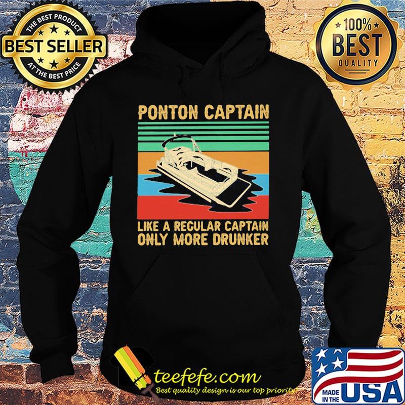 Ponton captain like a recular captain only more drunker Vintage retro s Hoodie Ponton captain like a recular captain only more drunker Vintage retro s Hoodie