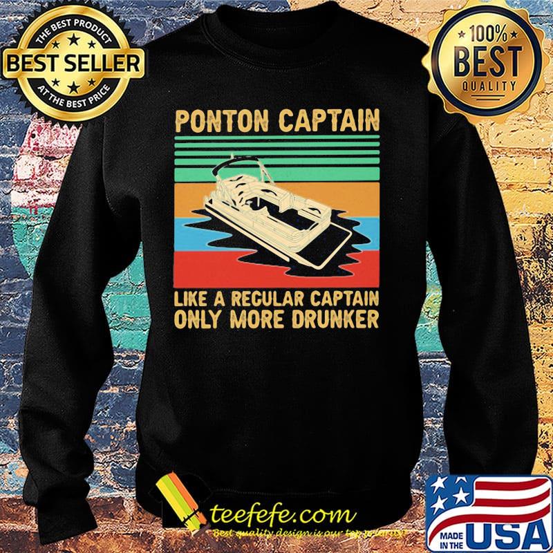 Ponton captain like a recular captain only more drunker Vintage retro s Sweater Ponton captain like a recular captain only more drunker Vintage retro s Sweater