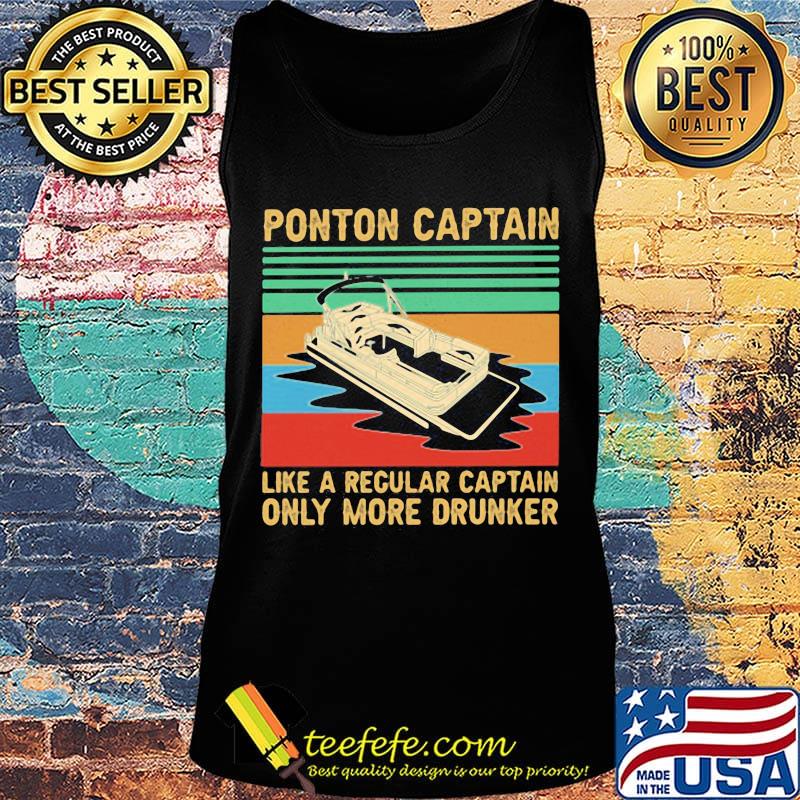 Ponton captain like a recular captain only more drunker Vintage retro s Tank top Ponton captain like a recular captain only more drunker Vintage retro s Tank top