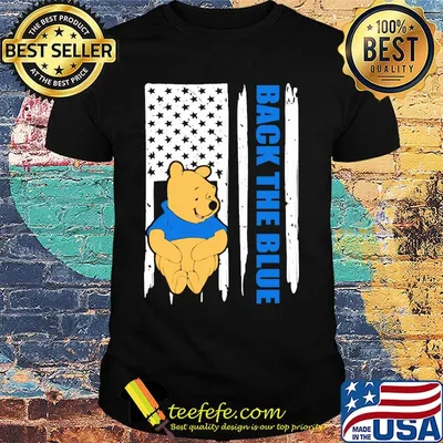 Pooh back the blue american flag independence day shirt