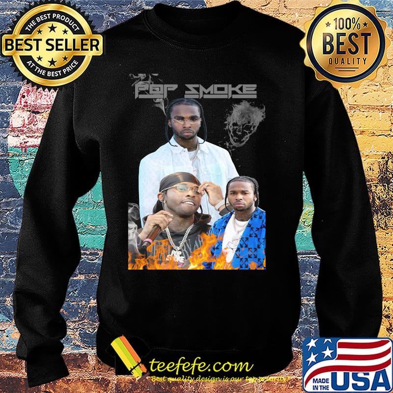 Pop smoke rapper skull fire s Sweater Pop smoke rapper skull fire s Sweater
