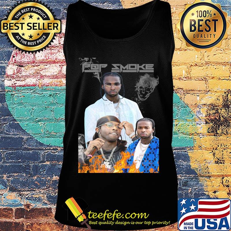 Pop smoke rapper skull fire s Tank top Pop smoke rapper skull fire s Tank top