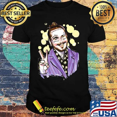 Post malone smiling art signatures shirt
