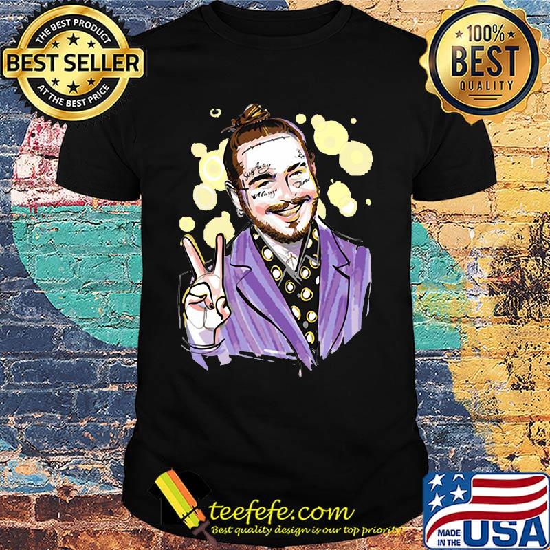 Post malone smiling art signatures shirt