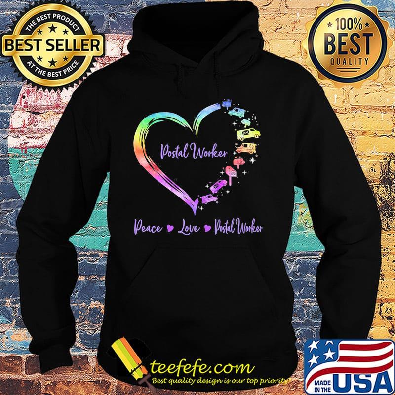 Postal Worker Peace Love Postal Worker s Hoodie Postal Worker Peace Love Postal Worker s Hoodie