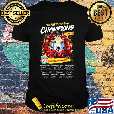 Premier league champions 2020 you'll never walk alone signatures shirt