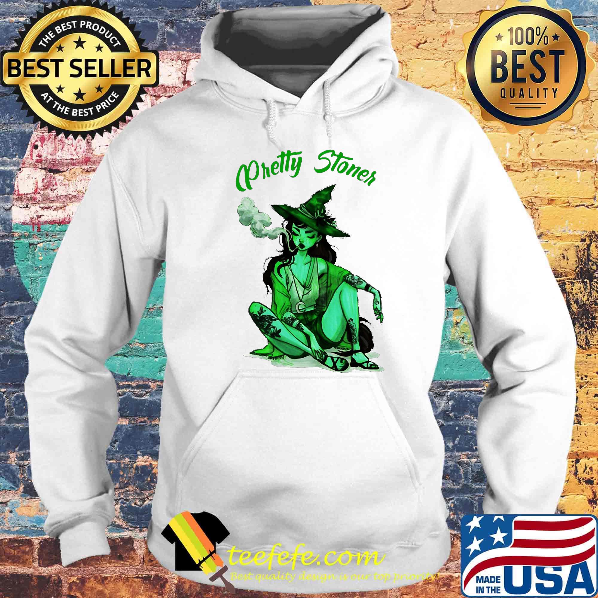 PRETTY STONER WITCH WEED HALLOWEEN SHIRT Hoodie PRETTY STONER WITCH WEED HALLOWEEN SHIRT Hoodie