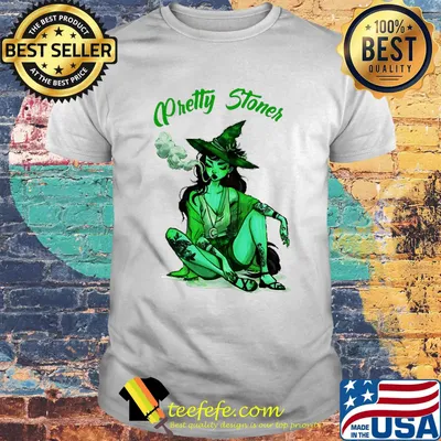 PRETTY STONER WITCH WEED HALLOWEEN SHIRT