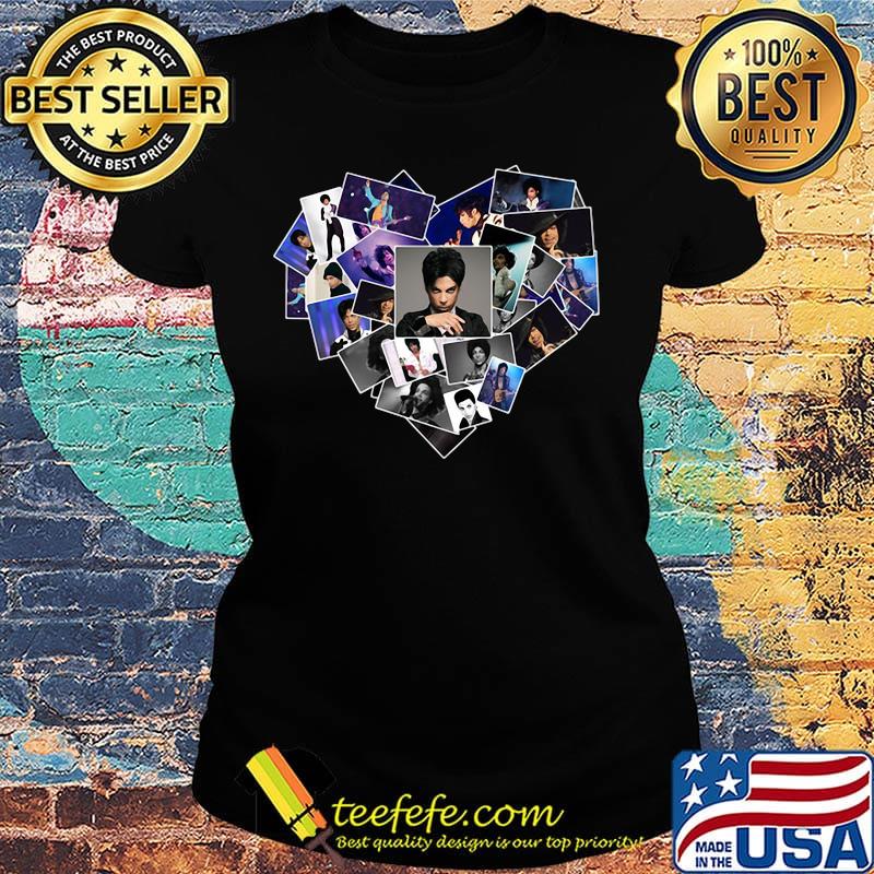 Prince singer pictures heart s Ladies tee Prince singer pictures heart s Ladies tee