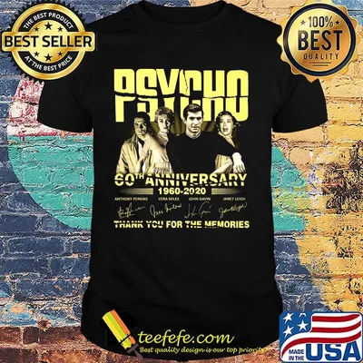 Psycho 60th anniversary 1960-2020 thank you for the memories signature shirt