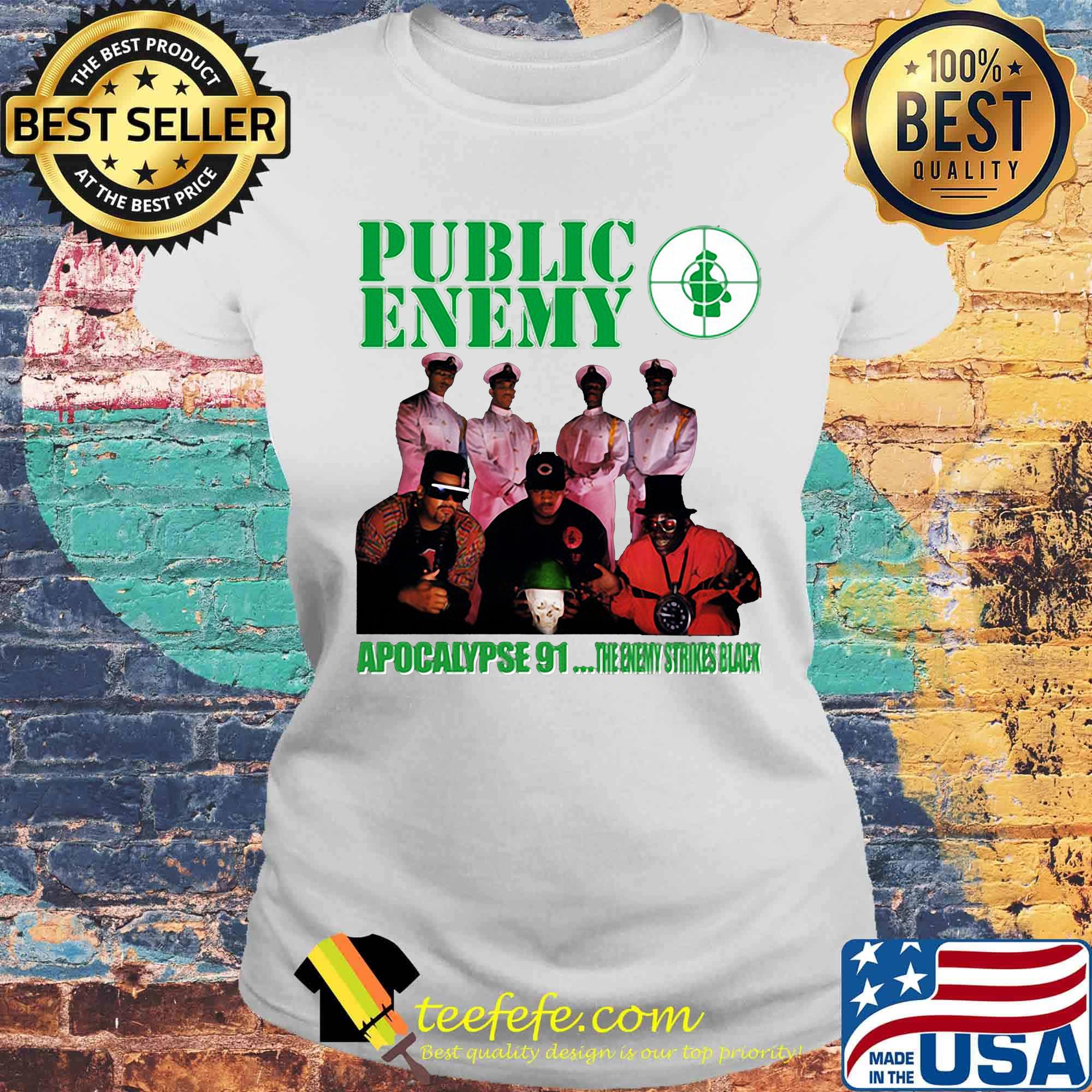 Public Enemy Apocalypse 91 the enemy strikes black s Laides tee Public Enemy Apocalypse 91 the enemy strikes black s Laides tee