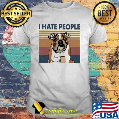 Pug i hate people vintage retro shirt