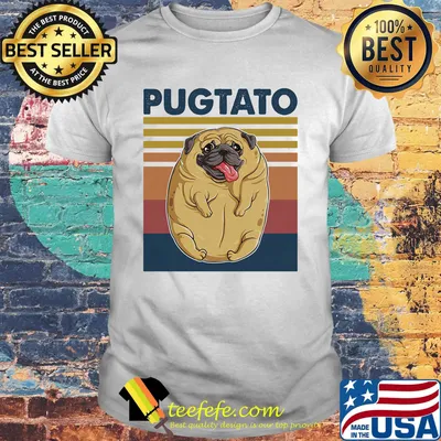 Pugtato Pug Vintage Retro Shirt