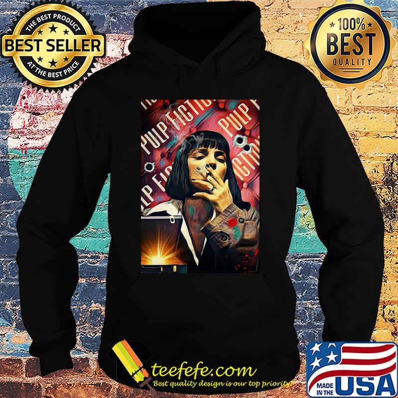 Pulp fiction mia wallace uma thurman smoking s Hoodie Pulp fiction mia wallace uma thurman smoking s Hoodie