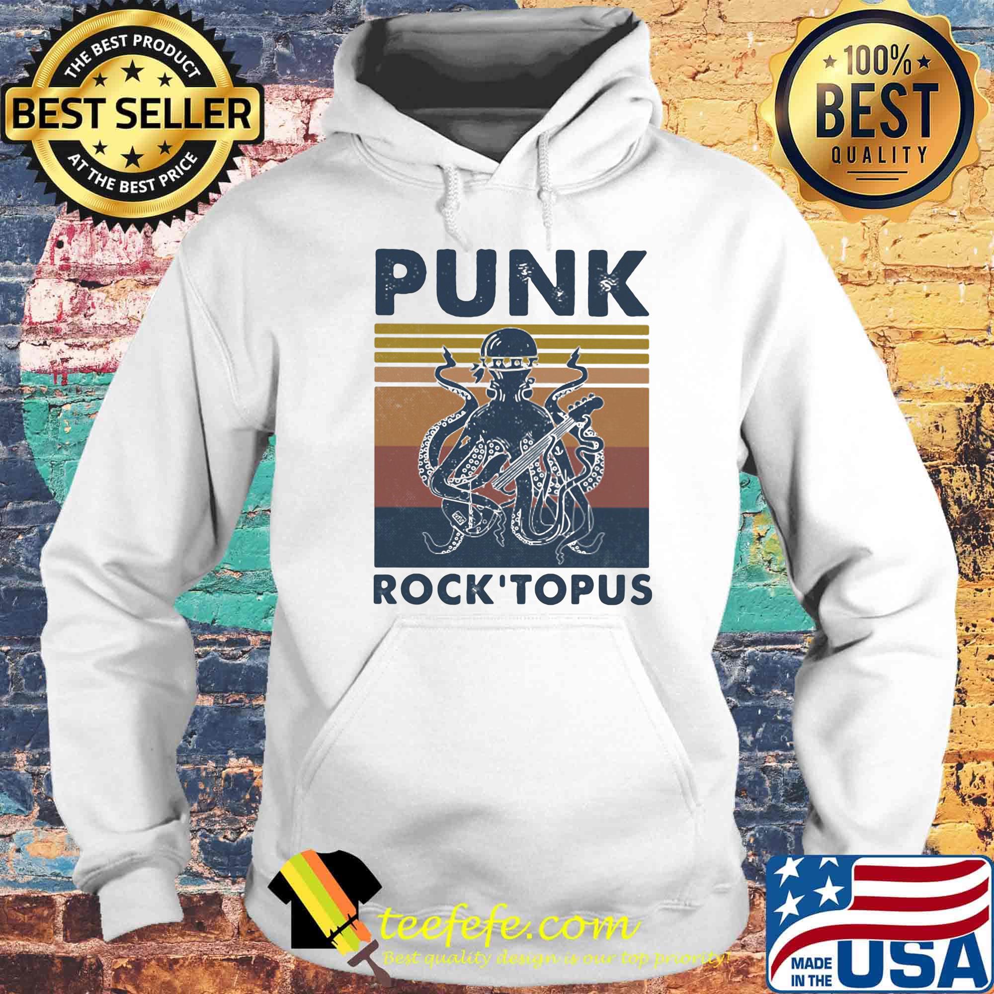 Punk rock topus vintage retro s Hoodie Punk rock topus vintage retro s Hoodie