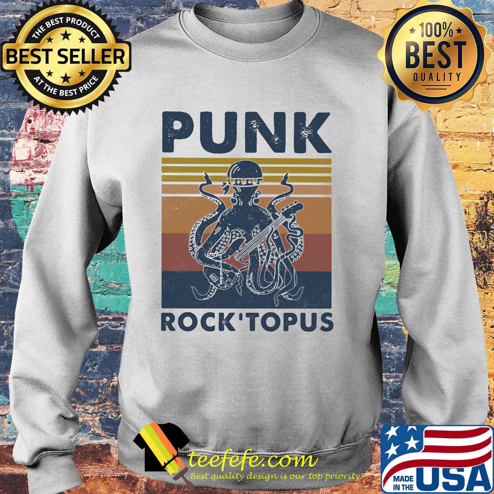 Punk rock topus vintage retro s Sweater Punk rock topus vintage retro s Sweater