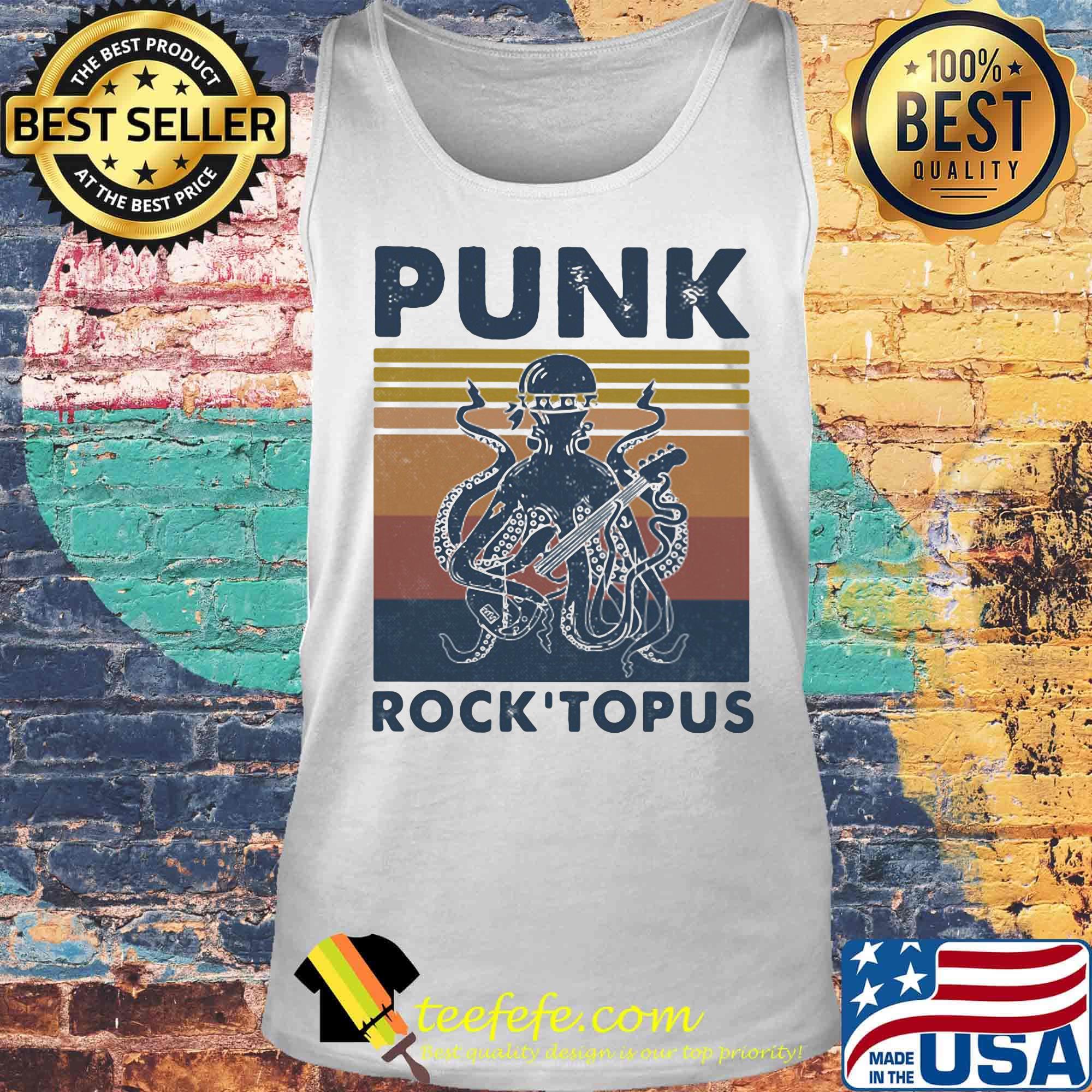 Punk rock topus vintage retro s Tank top Punk rock topus vintage retro s Tank top