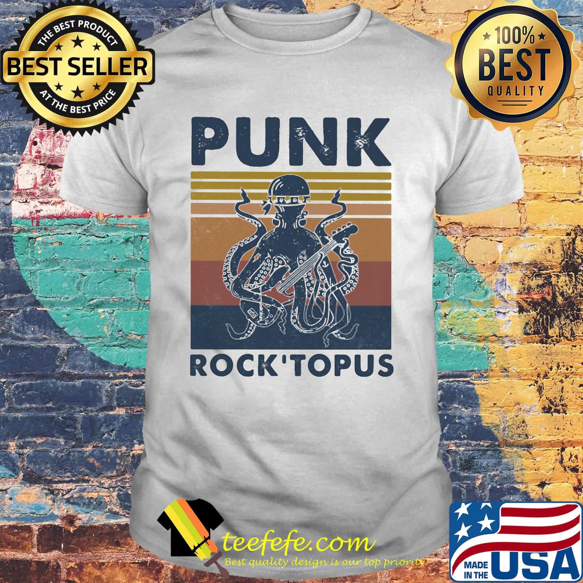 Punk rock topus vintage retro shirt Punk rock topus vintage retro shirt