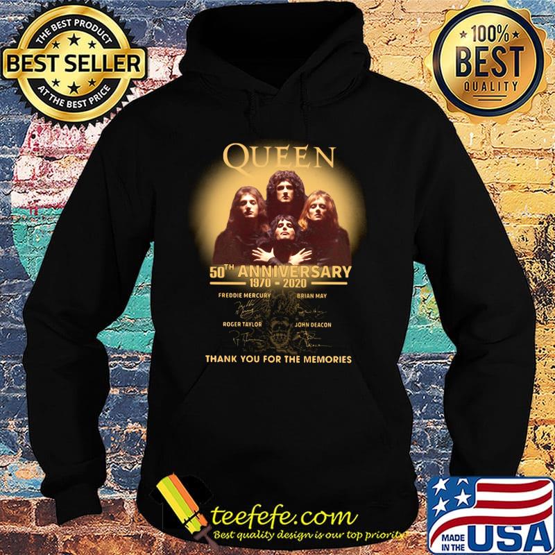 Queen band 50th anniversary 1970 2020 thank you for the memories signatures light s Hoodie Queen band 50th anniversary 1970 2020 thank you for the memories signatures light s Hoodie