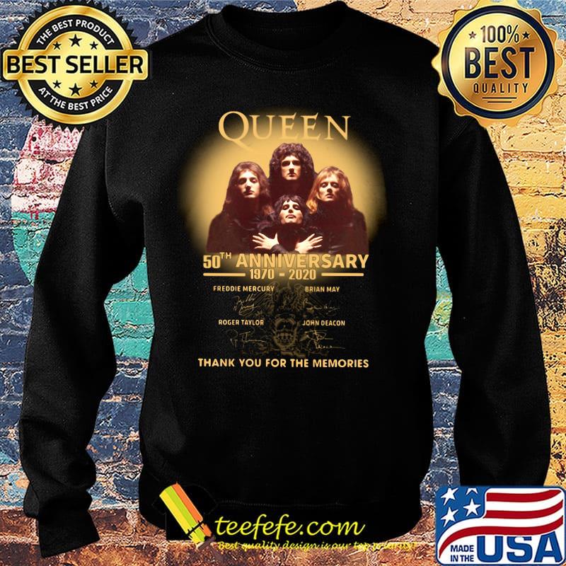 Queen band 50th anniversary 1970 2020 thank you for the memories signatures light s Sweater Queen band 50th anniversary 1970 2020 thank you for the memories signatures light s Sweater
