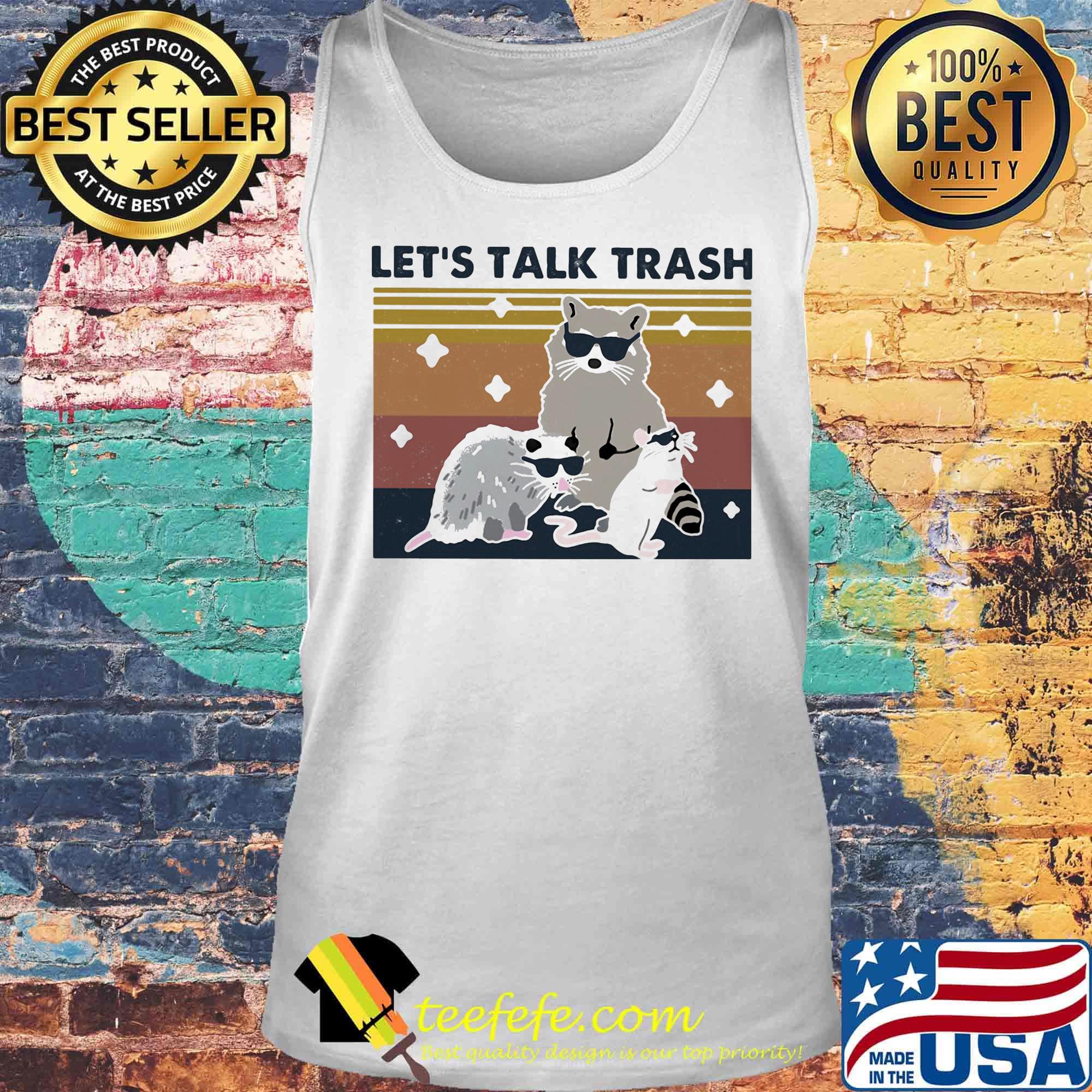 Raccoon let's talk trash vintage retro s Tank top Raccoon let's talk trash vintage retro s Tank top