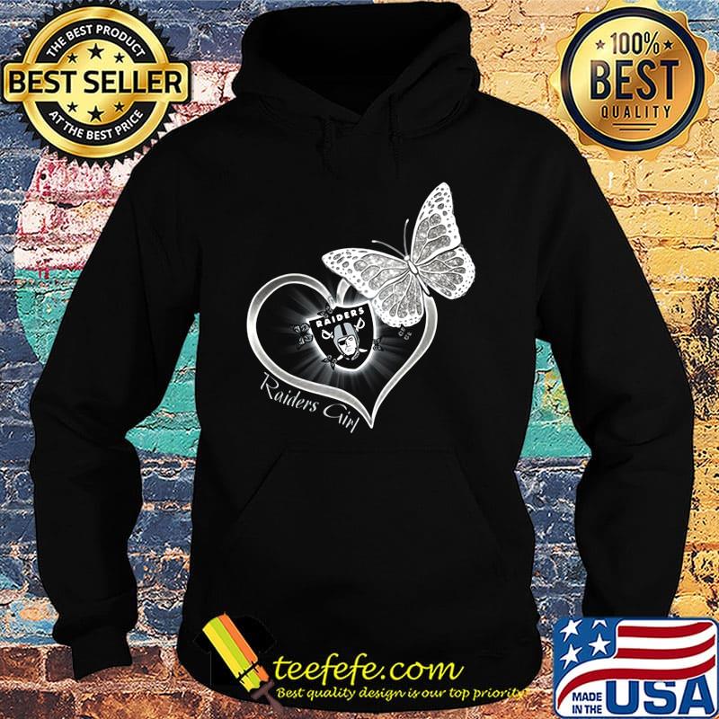 Raiders girl love butterfly s Hoodie Raiders girl love butterfly s Hoodie