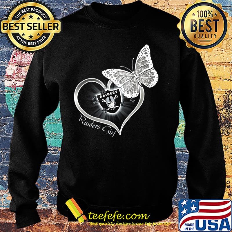 Raiders girl love butterfly s Sweater Raiders girl love butterfly s Sweater