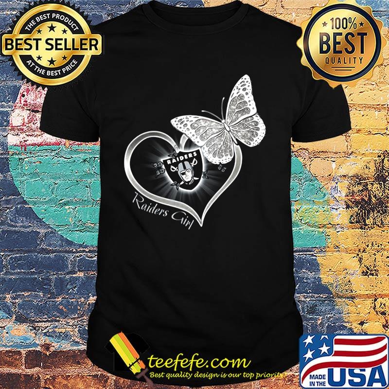 Raiders girl love butterfly shirt Raiders girl love butterfly shirt