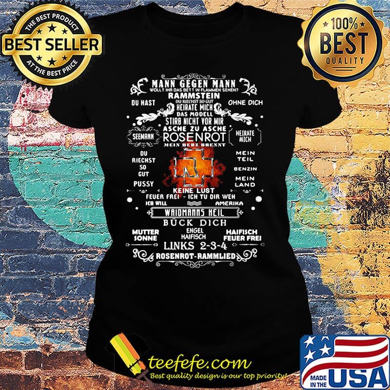 Rammstein band mann gegen mann wollt ihr das bett in flammen semen rammstein du hast ohne dich s Ladies tee Rammstein band mann gegen mann wollt ihr das bett in flammen semen rammstein du hast ohne dich s Ladies tee