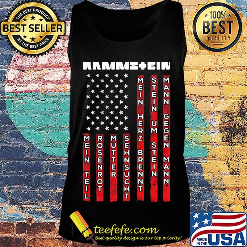 Rammstein band mein teil rosenrot mein herz brennt stein um stein mann gegen mann american flag independence day s Tank top Rammstein band mein teil rosenrot mein herz brennt stein um stein mann gegen mann american flag independence day s Tank top